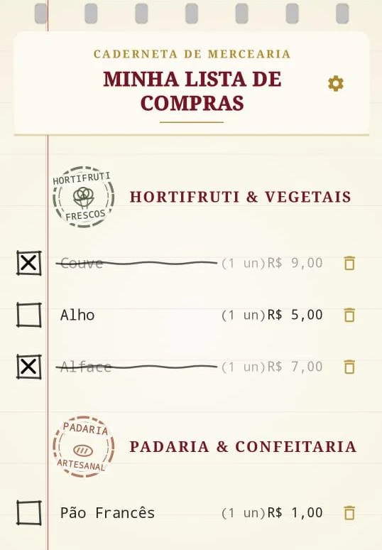 Aplicativo Minha Lista de Compras