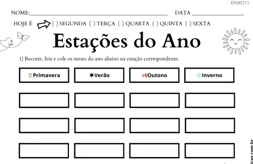 atividade estações do ano