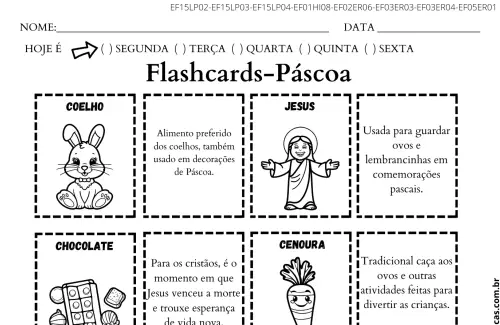 flashcards páscoa
