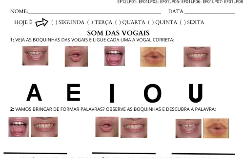 atividade som das vogais